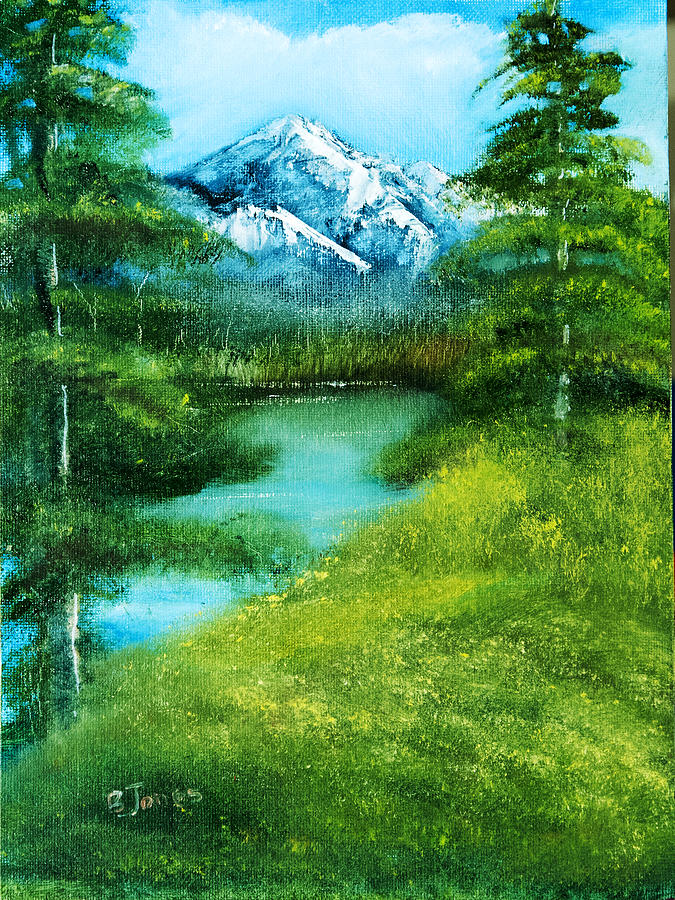Mountain Spring Painting by Barry Jones