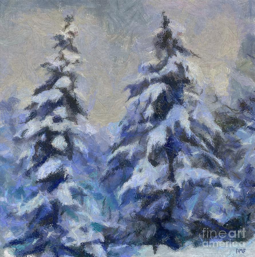 Mountain Spruce Painting by Dragica Micki Fortuna