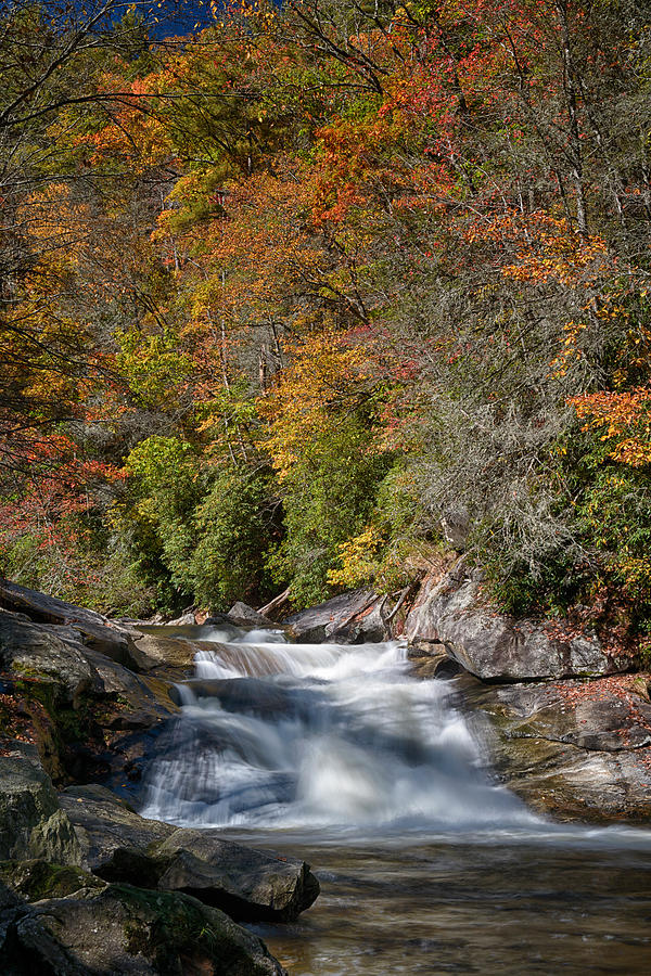 Mountain Stream and small waterfall,North Carolina Photograph by David ...