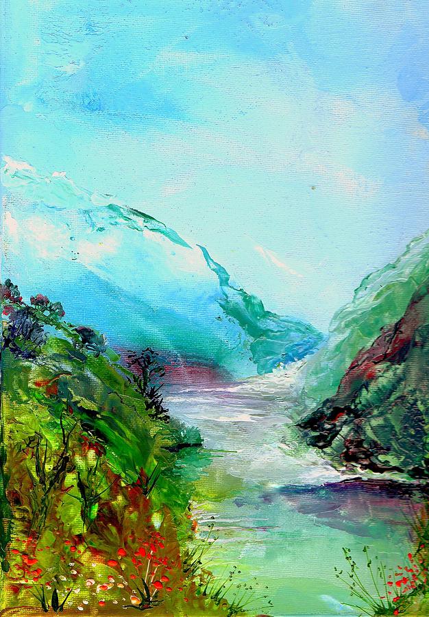 Mountain Stream Painting by Angelina Whittaker Cook