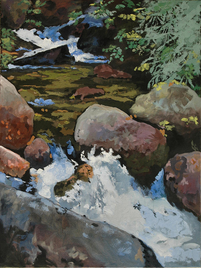 Mountain Stream Painting by Robert Bissett