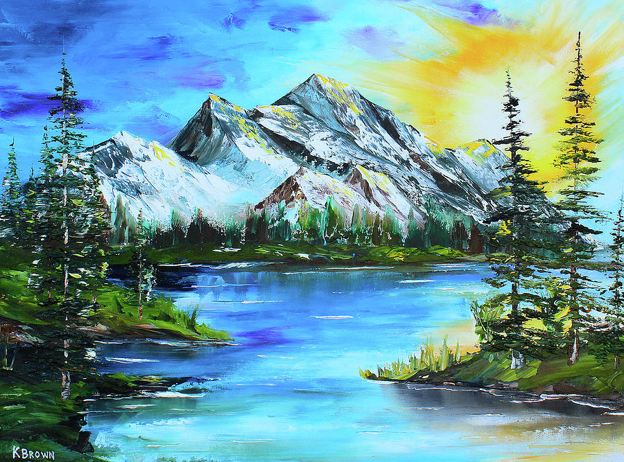 Mountain Sun Painting by Kevin Brown