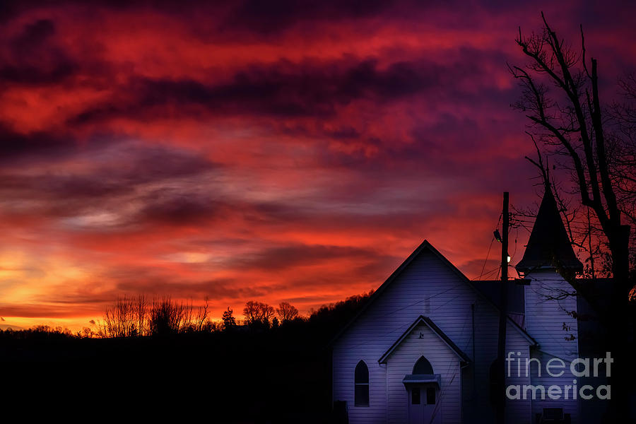 Mountain Sunrise and Church Photograph by Thomas R Fletcher