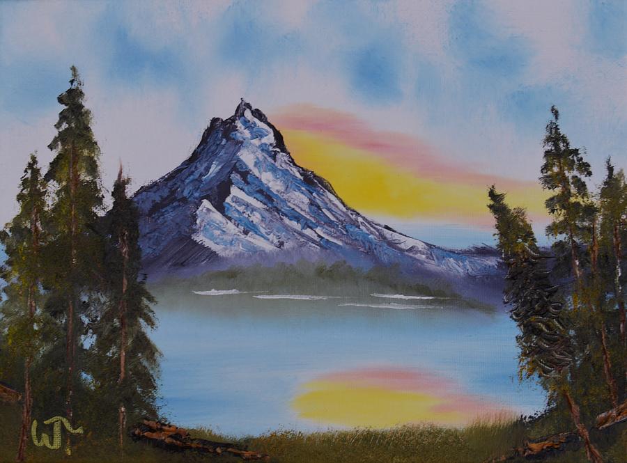 Mountain Sunset 2 Painting by Warren Thompson