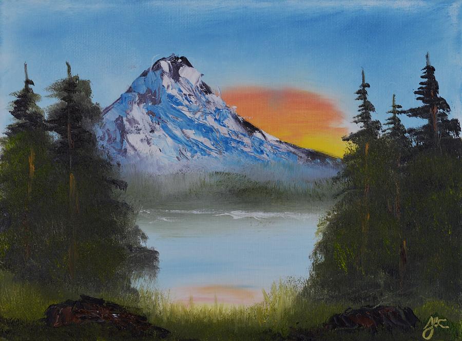 Mountain Sunset Painting by Jacob Kimmig