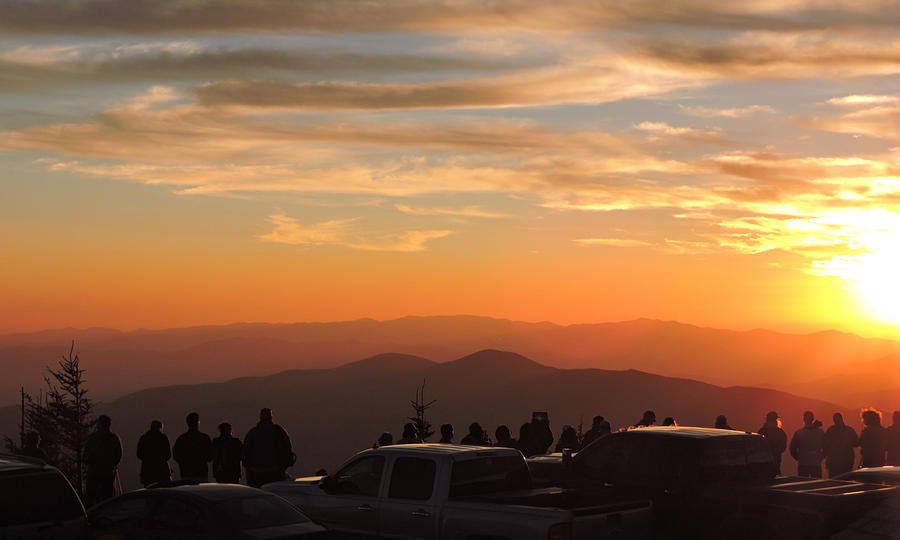 Mountain Sunset Silhouettes  Photograph by William Slider