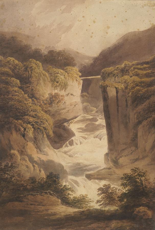 Mountain torrent, United Kingdom, by Francis Nicholson Painting by Celestial Images