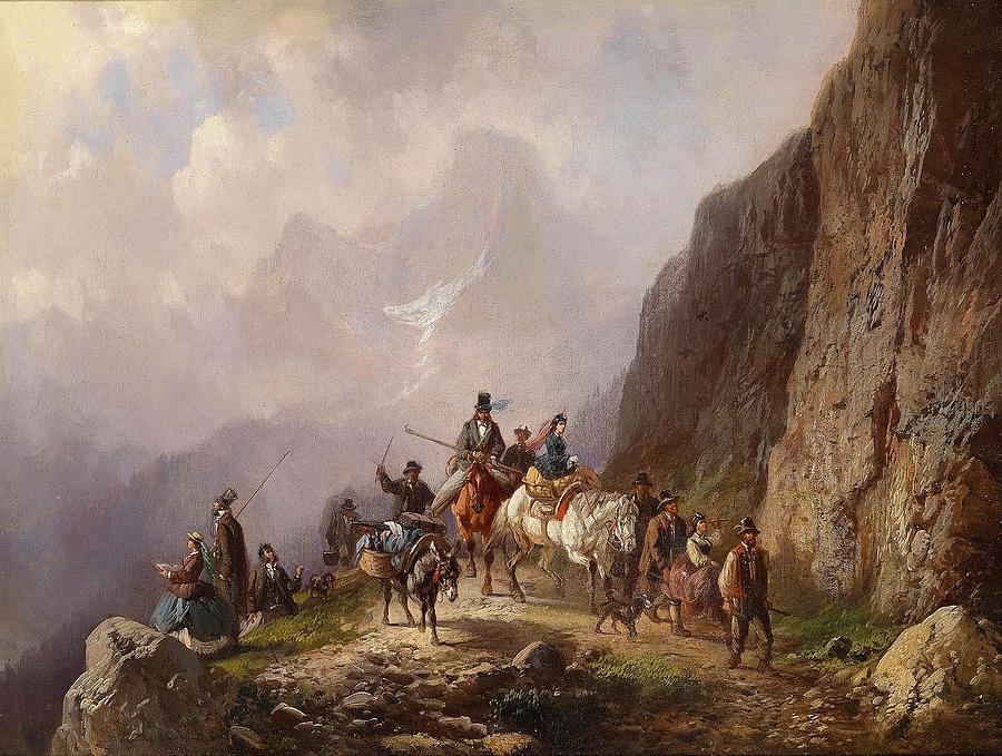 Mountain Tour Painting by Adolf Schmidt