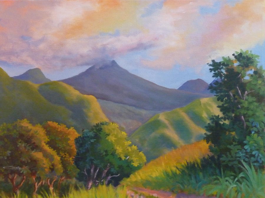 Mountain View Painting by Aaron Hamilton - Fine Art America