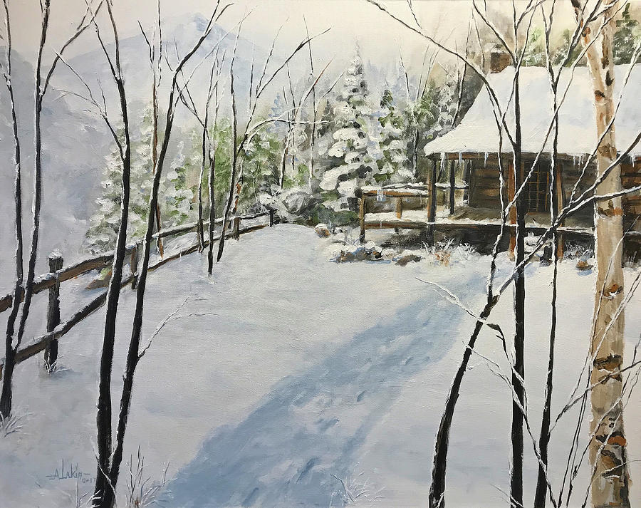 Mountain View Painting by Alan Lakin
