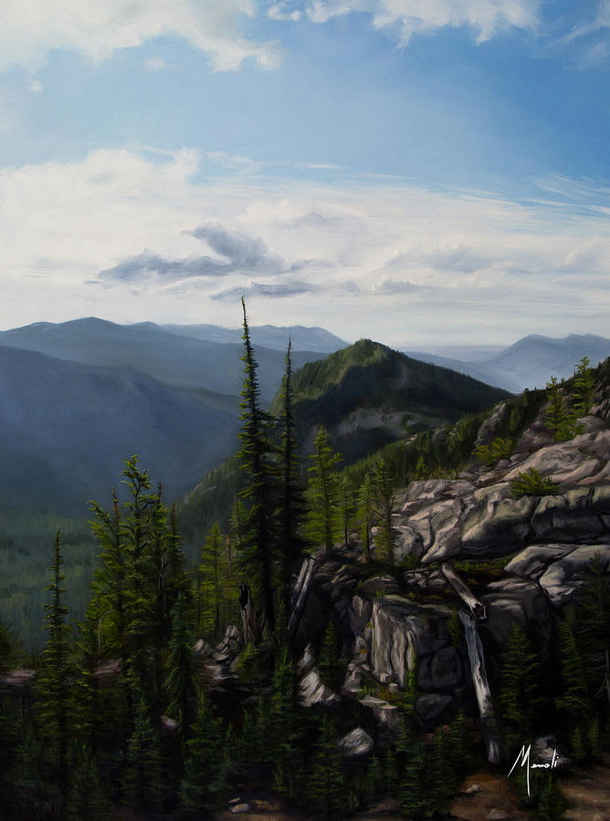 Nature Painting - Mountain View by Alla Prima