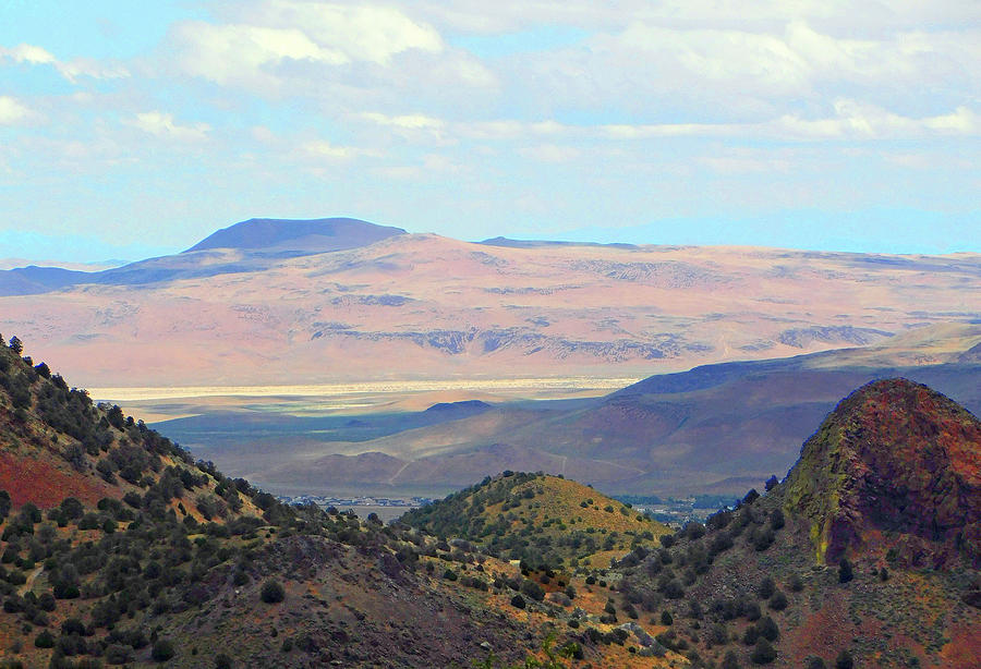 Mountain View From Virginia City Nevada Photograph