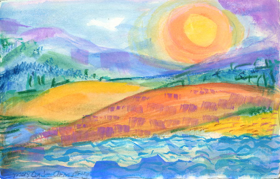 Mountain View Painting by Mary Armstrong