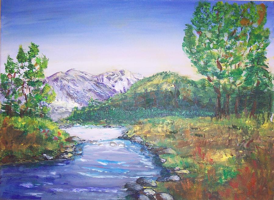 Mountain View Painting by Mary Sedici