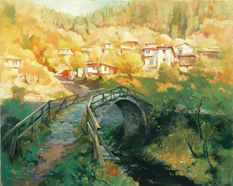 Mountain Village Painting By Yanko Yanev