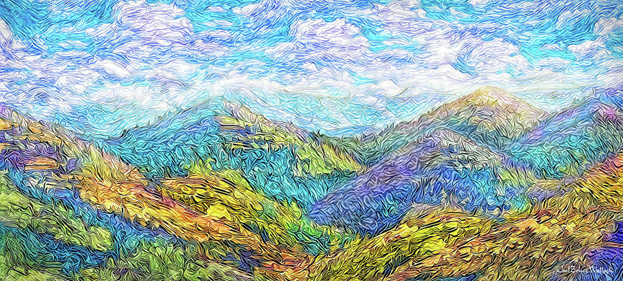 Mountain Waves - Boulder Colorado Vista Digital Art by Joel Bruce Wallach