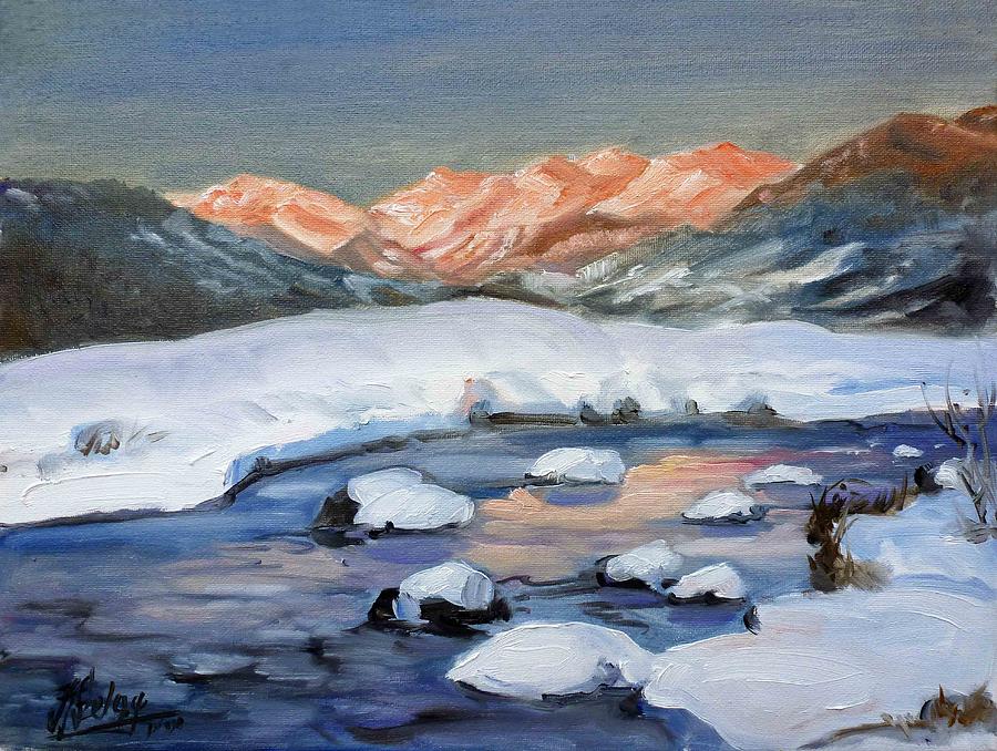 Mountain winter landscape 1 Painting by Irek Szelag