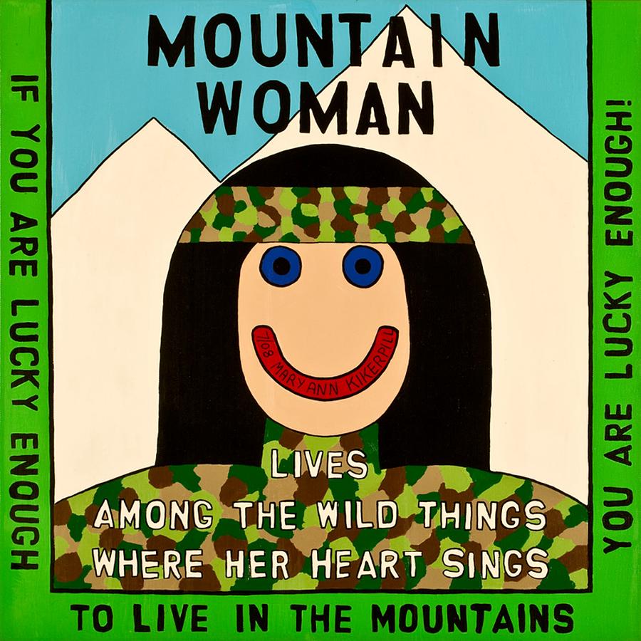 Mountain Painting - Mountain Woman by MaryAnn Kikerpill