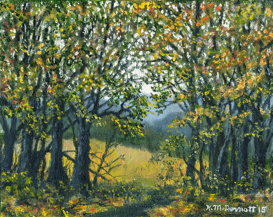 Mountain Woods Painting by Kathleen McDermott