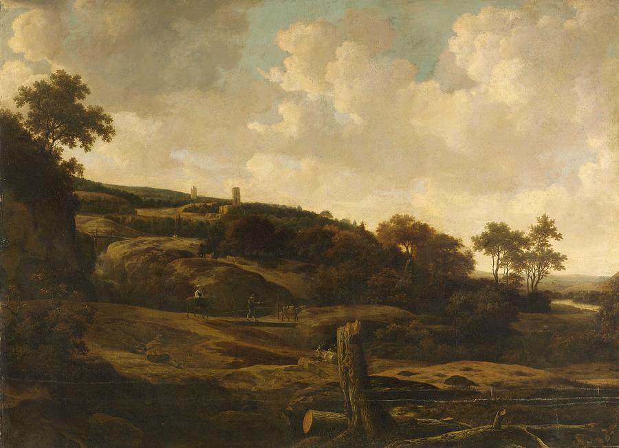 Mountainous Landscape, Possibly The St Pietersberg, With Lichtenberg Castle, Near Maastricht, Joris Painting