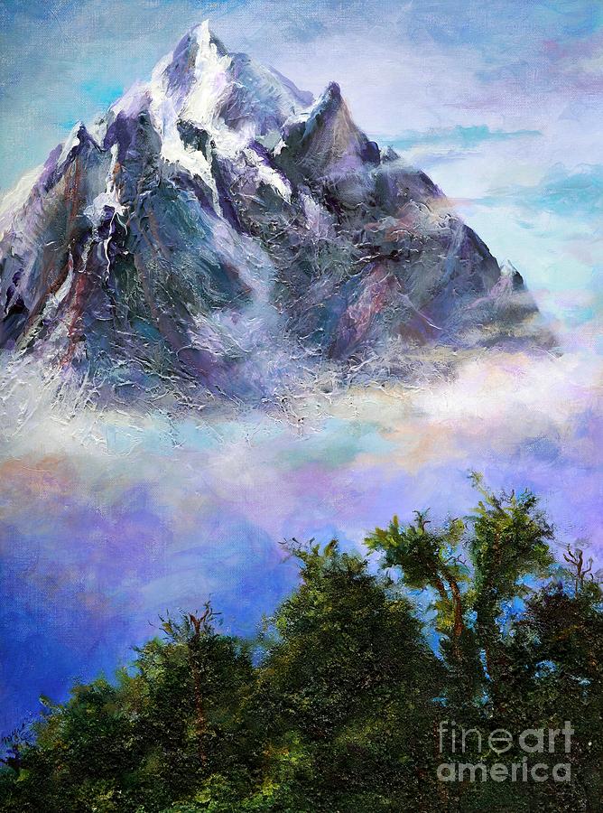Mountainous Painting by Myra Goldick