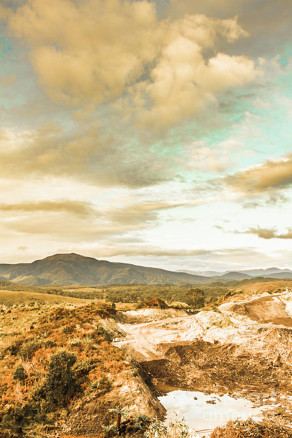 Mountainous Tasmania Scenery Photograph