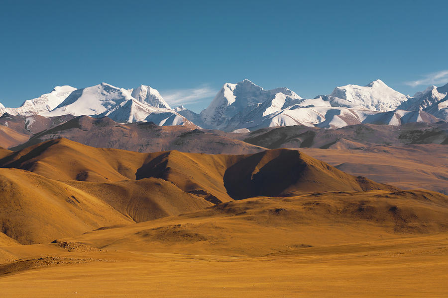 Mountainous Terrain Himalayas Border Nepal Tibet Photograph by Pius Lee ...