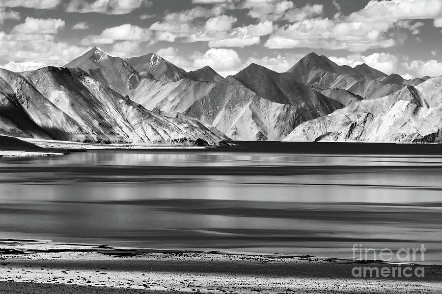Mountains and rcoks Pangong tso Lake Leh Ladakh Jammu Kashmir India Photograph by Rudra Narayan Mitra - Fine Art America