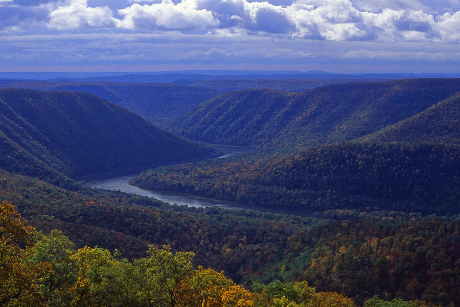 Mountains And River Valley Eastern Usa Photograph