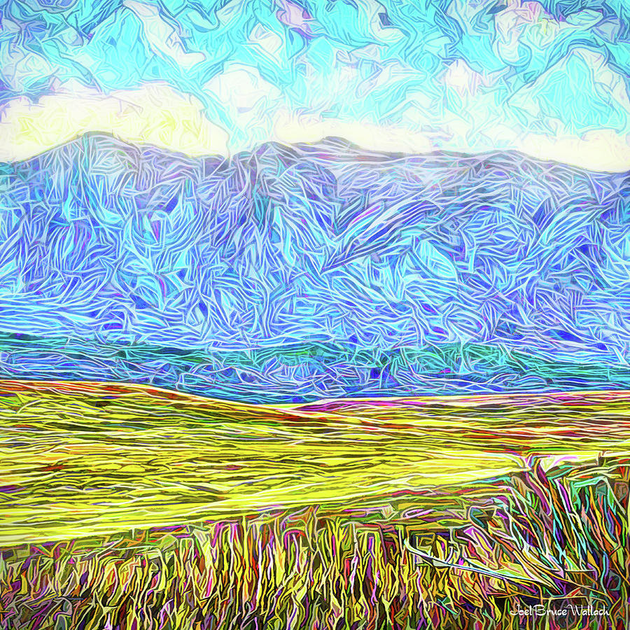 Mountains Fields Clouds - Boulder County Colorado Digital Art by Joel Bruce Wallach