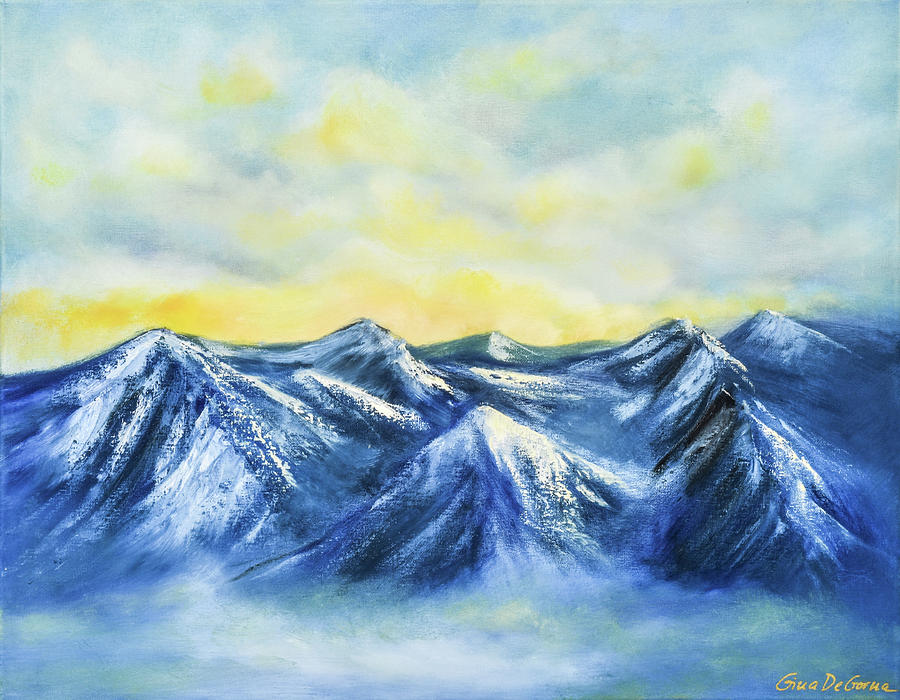 Mountains Painting by Gina De Gorna