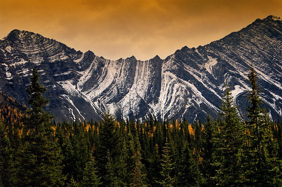 Mountain Range Photograph - Mountains in Alberta by Rianna Stackhouse