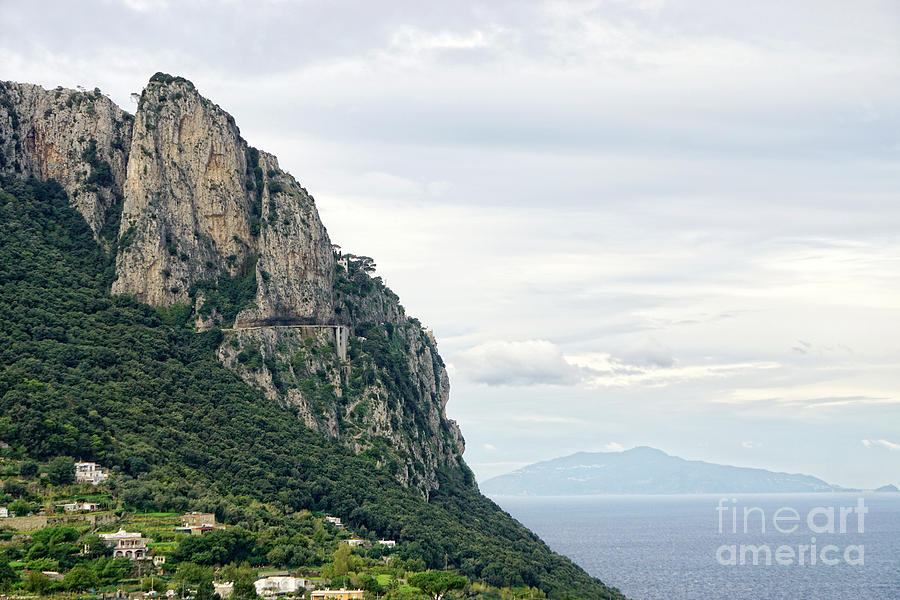 Mountains in Capri Photograph by HD Connelly