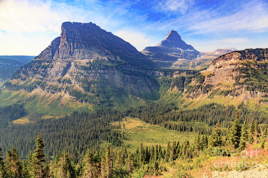 Mountains in Glacier National Park Photograph by Rodney Cammauf