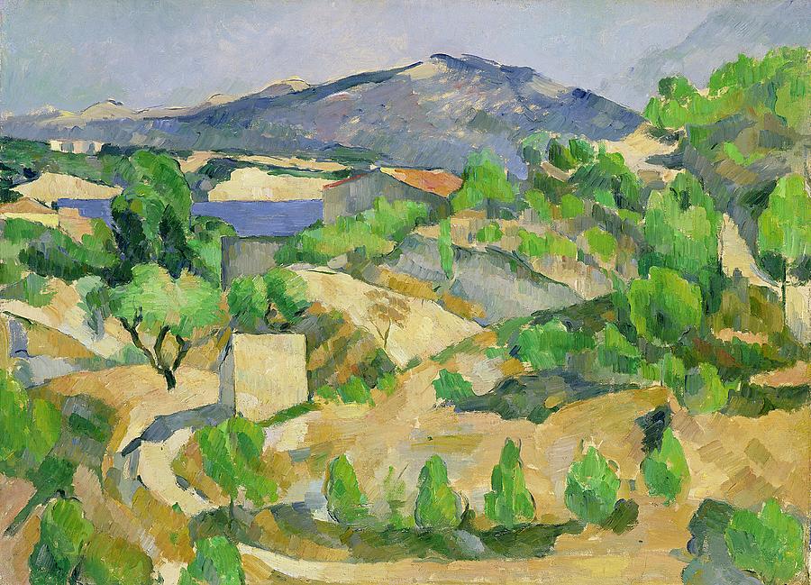Mountain Painting - Mountains in Provence by Paul Cezanne