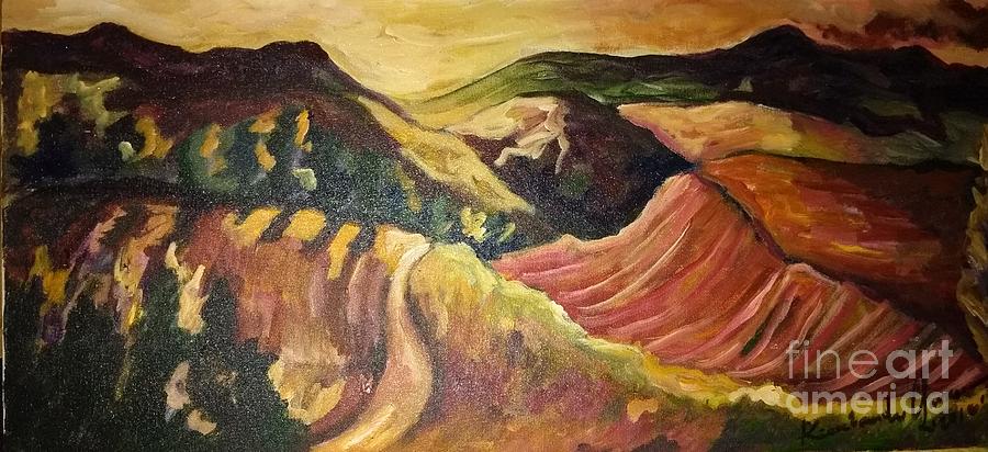 Landscape Painting -  Mountains by Kirkland  Clarke