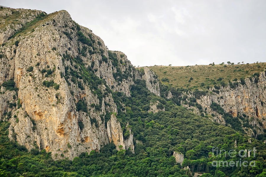Mountains of Capri II Photograph by HD Connelly
