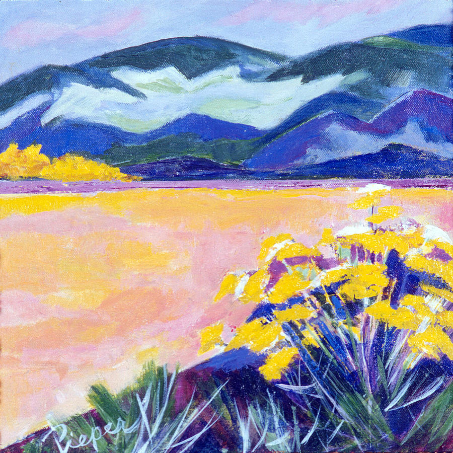 Mountains of Santa Fe Painting by Betty Pieper