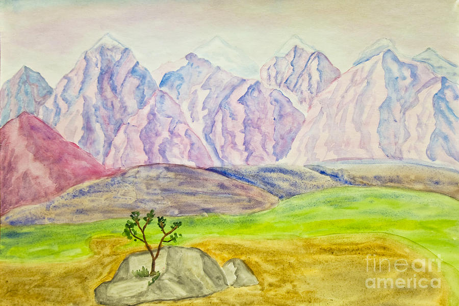 Mountains, painting Painting by Irina Afonskaya