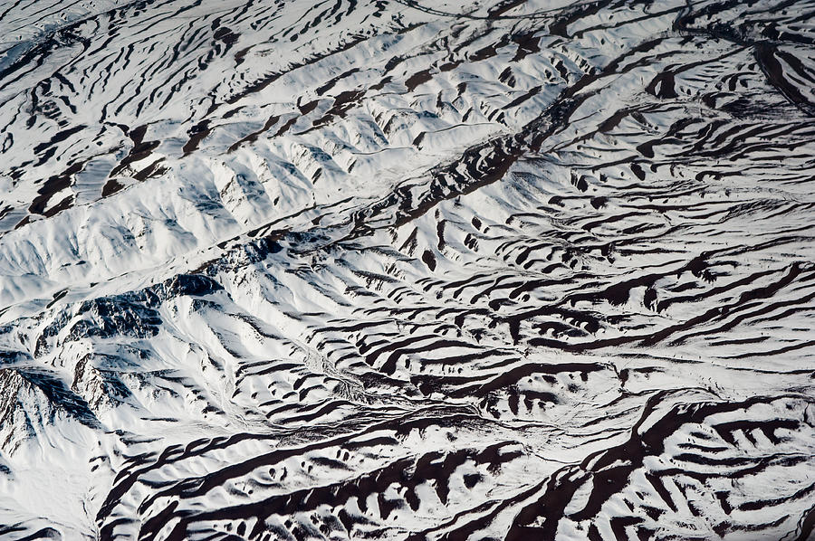 Mountain Photograph - Mountains Patterns. Aerial View by Jenny Rainbow