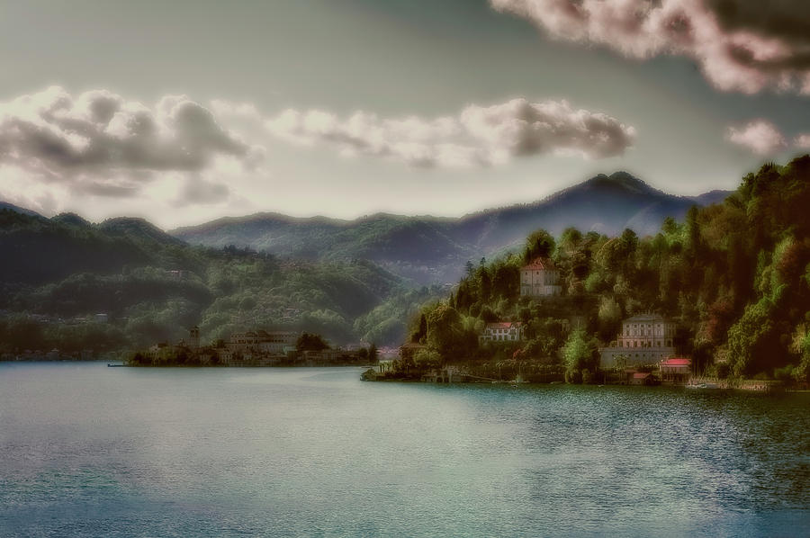 Landscape Photograph - Mountains view at Lago dOrta by Roberto Pagani