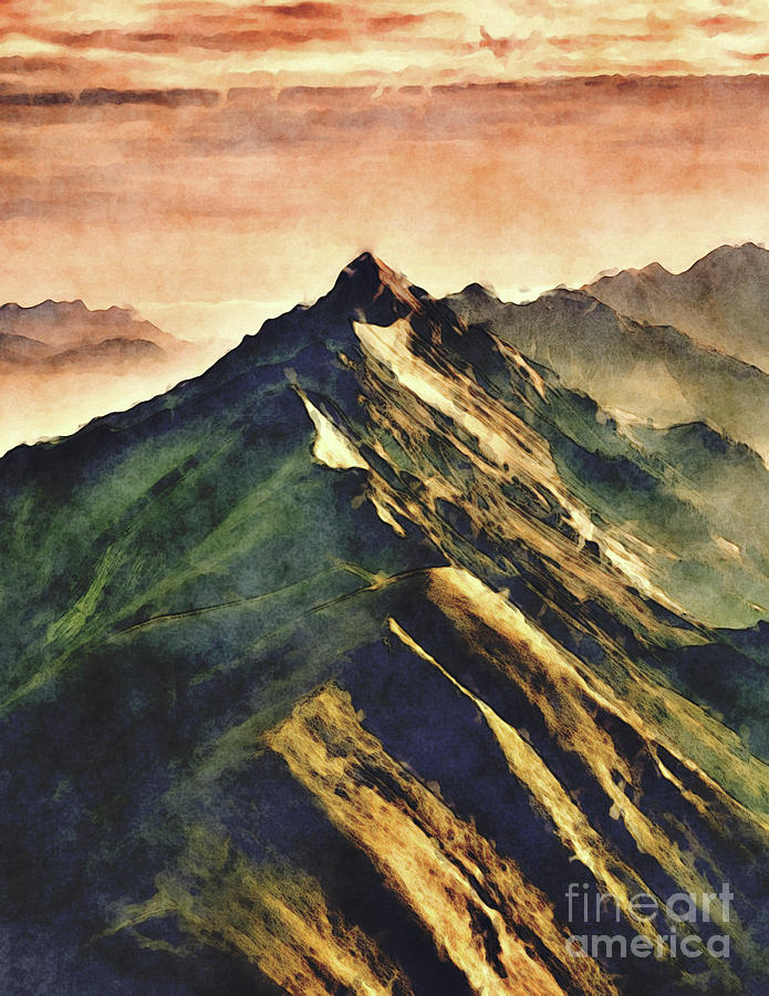 Mountains In The Clouds Digital Art by Phil Perkins