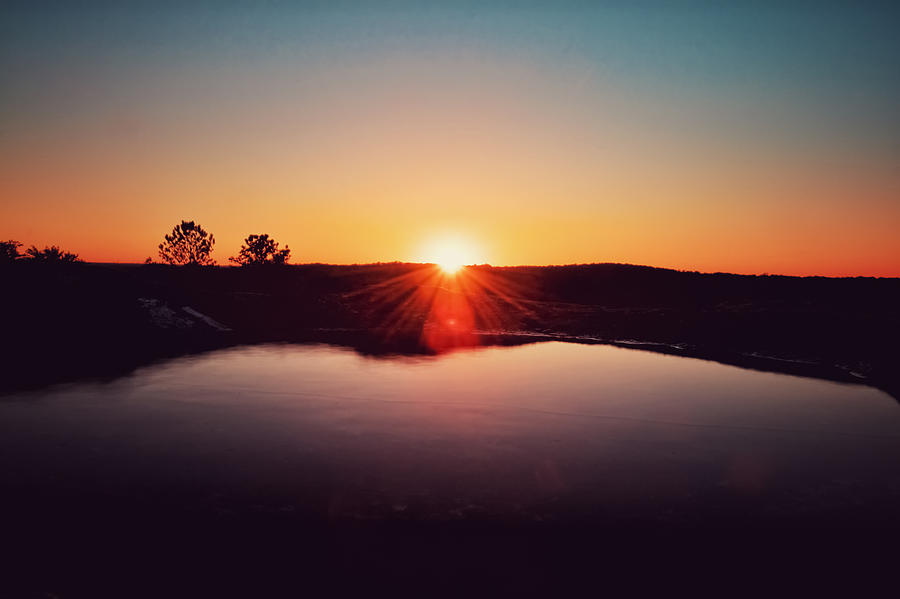 Mountaintop Sunset Photograph by Mike Dunn