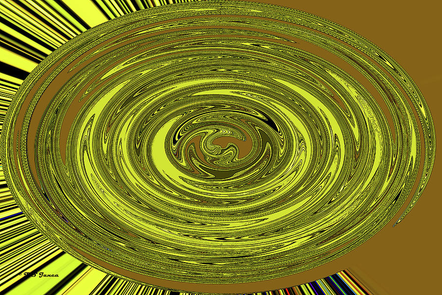Mounted Ovoid Abstract Digital Art by Tom Janca