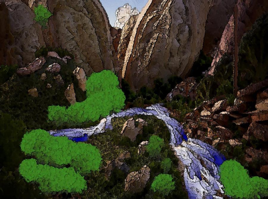 Mountine river Digital Art by Dr Loifer Vladimir