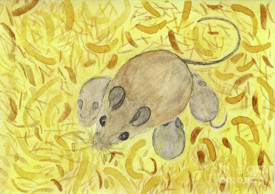Mouse Nest Painting by Jackie Irwin