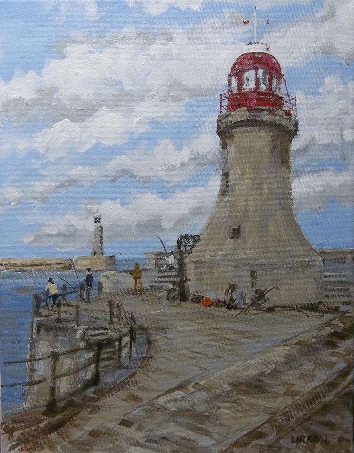 Lighthouse Painting - Mouth Of The Tyne by Fred Urron