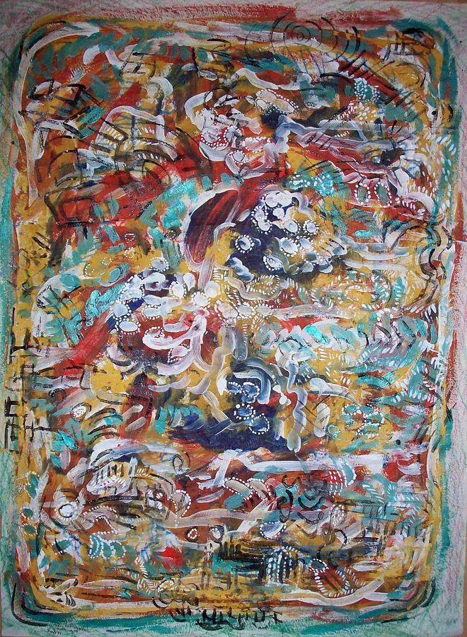 Abstract Painting - Movements in Love by Helene  Champaloux-Saraswati