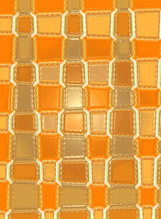 San Francisco Digital Art - MoveOnArt Orange Bricks by MovesOnArt Jacob