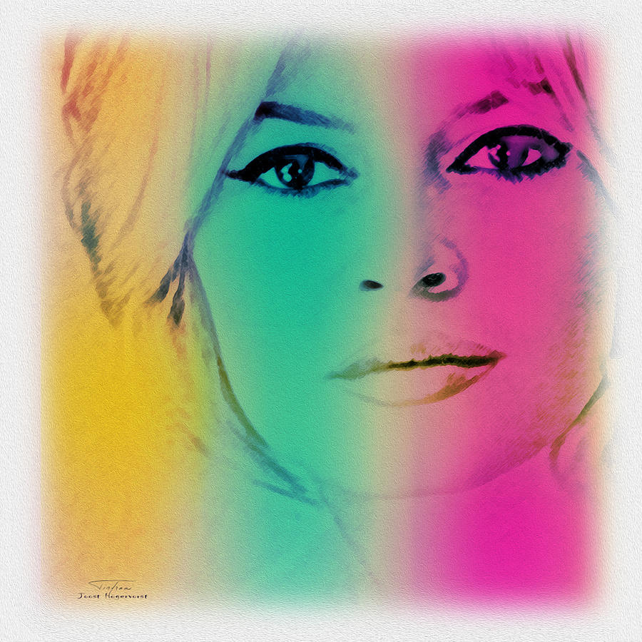 Movie icons - Brigitte Bardot Ill Painting by Joost Hogervorst - Pixels